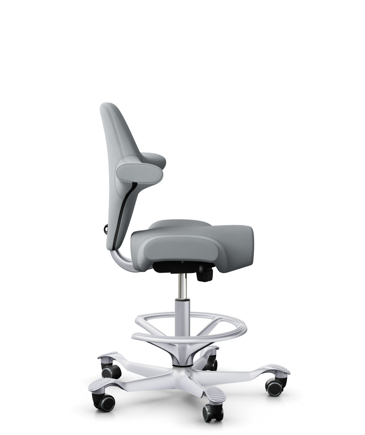 HÅG Capisco 8106 Ergonomic Office Chair with Optional High Seat &amp; Footring Grey