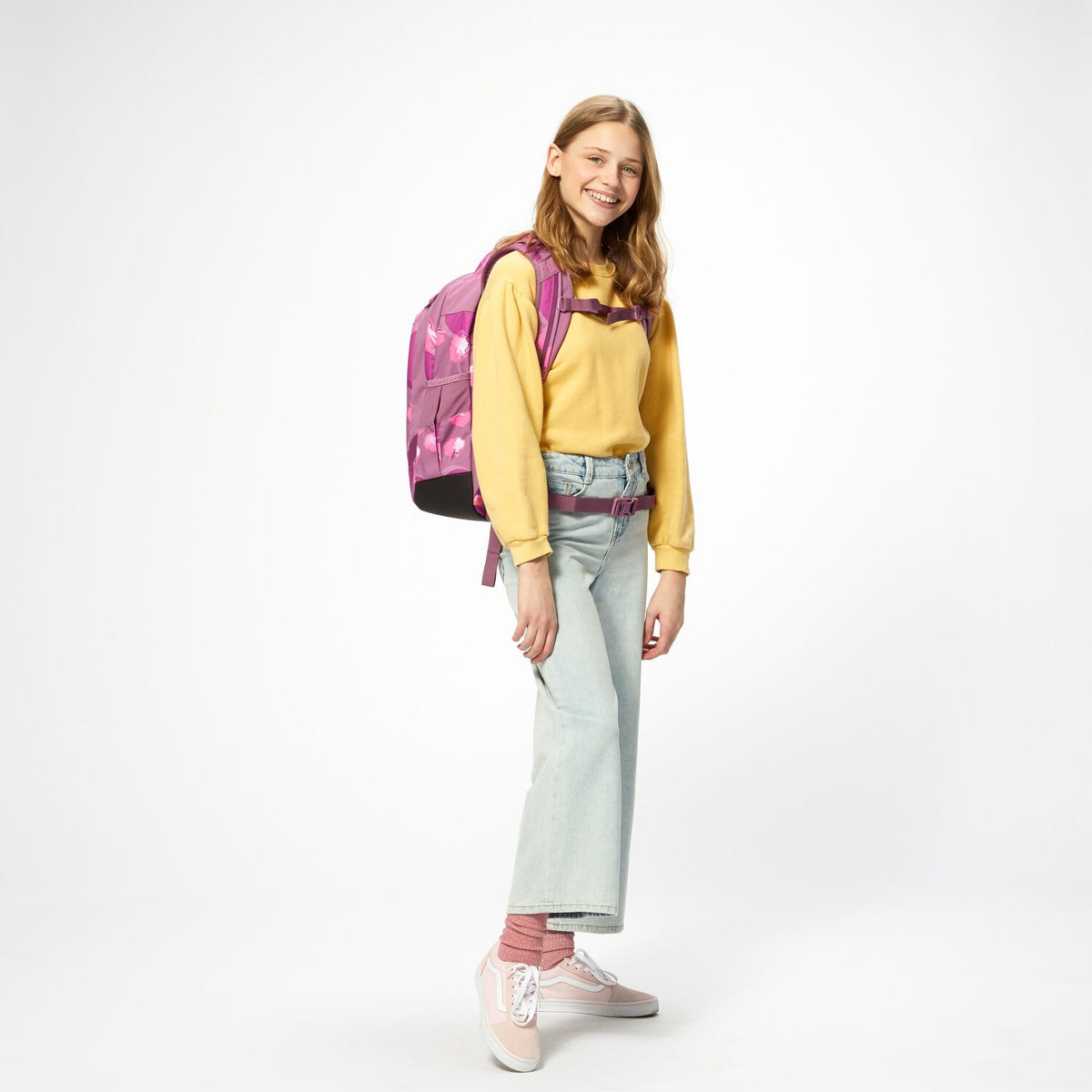 Satch Sleek Walking Clouds - school backpack for girls