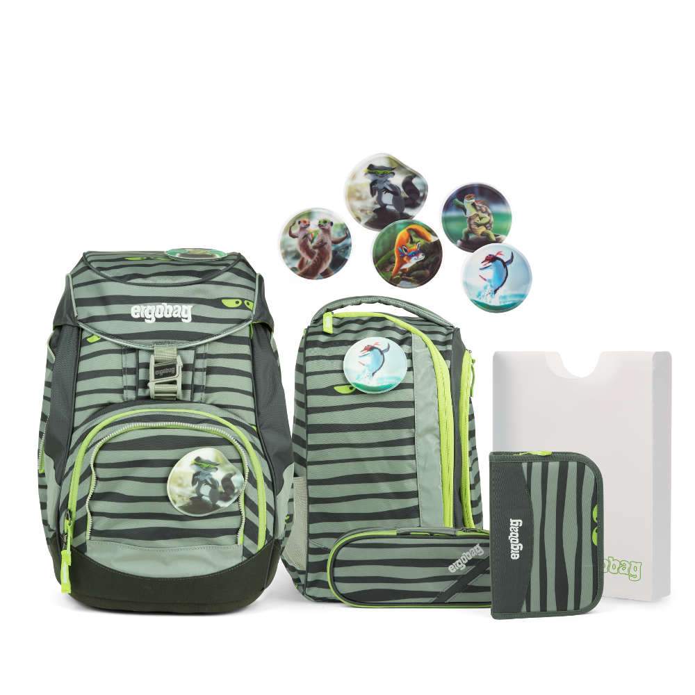 ergobag Pack School Bag 6-piece Set Super NinBear - ergokid Singapore
