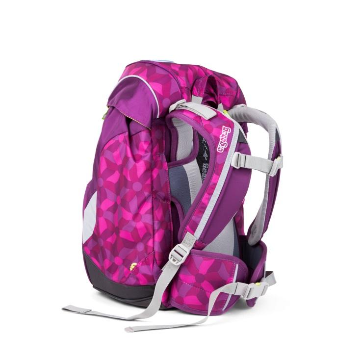 ergobag Prime Night CrawlBear Flower Wheel Purple School Backpack - SG