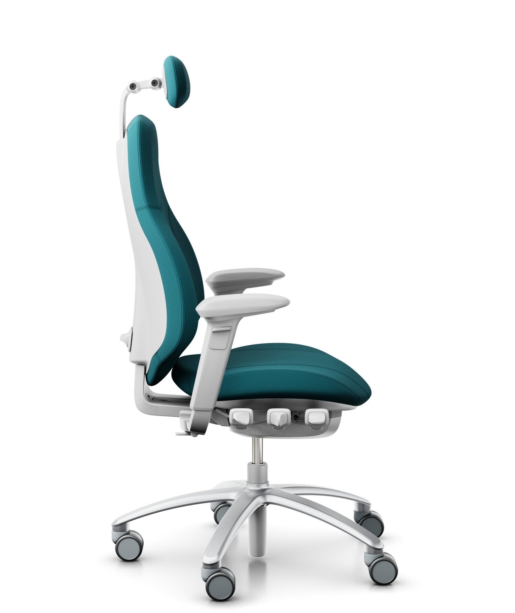 RH Mereo 220 Silver Grey, Fabric Turquoise ergonomic chair