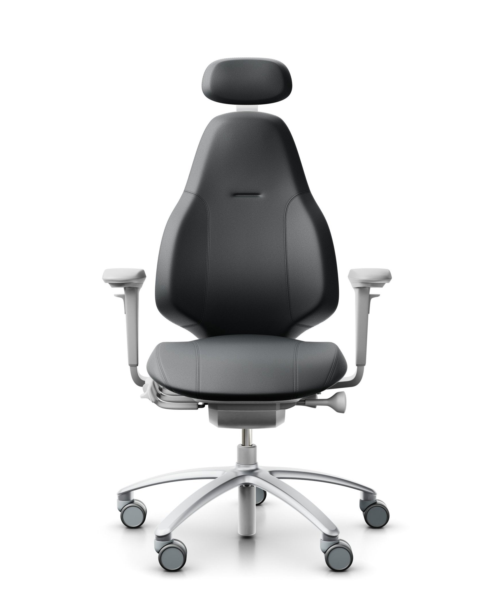RH Mereo 220 Silver Grey Leather ergonomic office chair